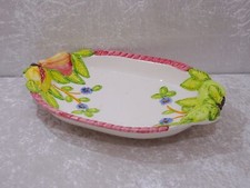 XL Keramik Design Obstschale Plastische Früchte Landhaus-Stil - Vintage - 47 cm