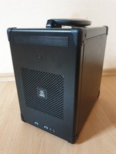 Lian Li Mini ITX PC Gehäuse schwarz Metall mit Tragegriff und 300W SFX Netzteil