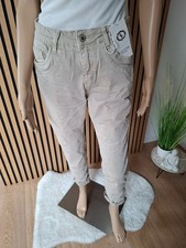 ❤️ Karostar wie Jewelly Boyfriend Baggy Jeans Hose K8213-14 Beige M - XXXXL