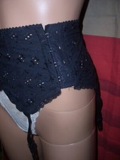 Sexy Vintage Ulla Hüfthalter Strapsgürtel Gr 56 schwarz Pin Up Straps neu (lo24)