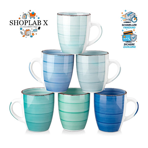 Kaffeetassen set steingut - set,