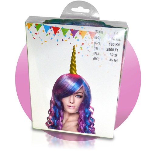 Damen einhorn perücke - damen,
