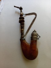 Ulmer Kloben Holzpfeife Wurzelholz Kette Deckel evtl Silber Gebraucht