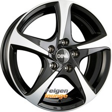 4 Alufelgen DBV 5SP 001 Schwarz Glänzend Front Poliert 6,5x16 ET41 5x112 16 Zoll