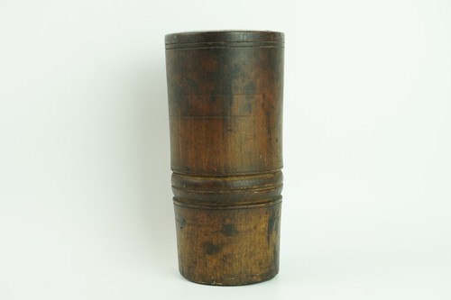 Antiker mörser holz mohn - mörser,, holz,
