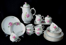 Kaffeeservice für 6 Personen | Form: alt Fürstenberg 641 | Dekor:rote Rose 02171