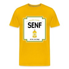 Senf Partner Kostüm Fasching Karneval Männer Premium T-Shirt, S, Sonnengelb