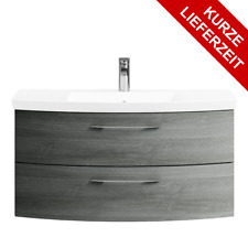 PELIPAL Cassca Sprint Bad Möbel Graphit Struktur Waschtisch Unterschrank 101 cm