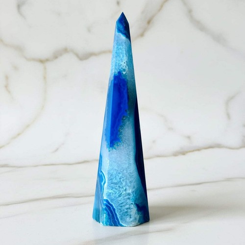 Achat obelisk blau - achat,