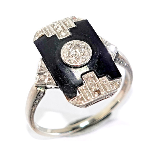 Ring gold artdeco diamant - ring,