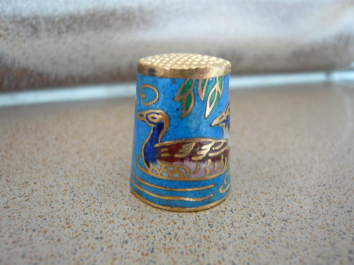 Cloisonne fingerhut mit 2 - cloisonne,