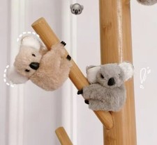 2 x süßer Koalabär Tierkralle Clip Befestigung am Draht Haarbehang