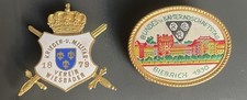 2 Abzeichen  Krieger- Militärverein 1879 Wiesbaden / Kameradsch. REK Biebrich