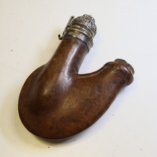 Barock Ulmer Kloben Meerschaumpfeife, Montierung 12 Lot Silber, 15,5 cm      D45