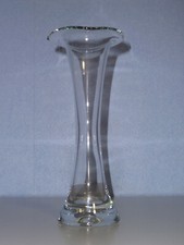 Vintage Decoré Vase Calla Lily Lilienvase Klarglas mundgeblasen Höhe 25 cm