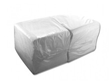 Papierservietten - Premium Servietten - Weiß 1-lagig - 33x33cm - 1/4 Falz Muster