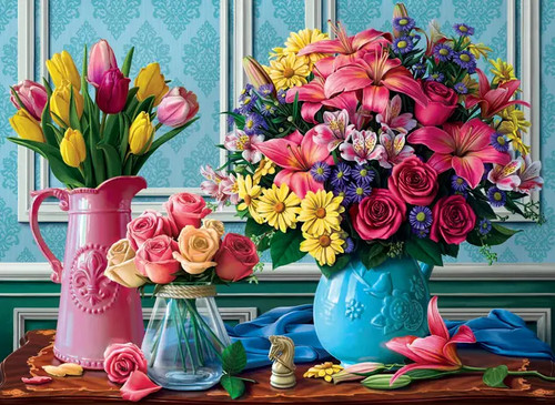 Puzzle bunte blumen - (1000, t.)