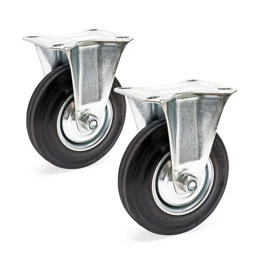 Bockrolle set vollgummirad - set,