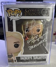 EMILIA CLARKE handsigniert & zitiert Daenerys Targaryen GAME OF THRONES Funko Echtheitszertifikat