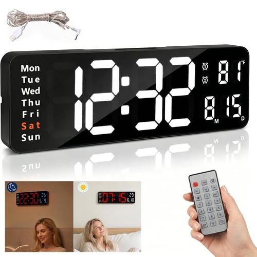 Led wanduhr digital 10 - 16'',