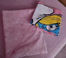 tolle 2 Tlg. Schlumpfinen Bettwäsche 90x200 - Auf Wunsch mit Bettlaken 