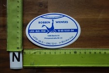 Alter Aufkleber Verkehr LKW Autovermietung ROBBEN WIENTJES Berlin