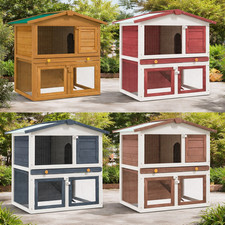 Kaninchenstall 2 Etagen Holz