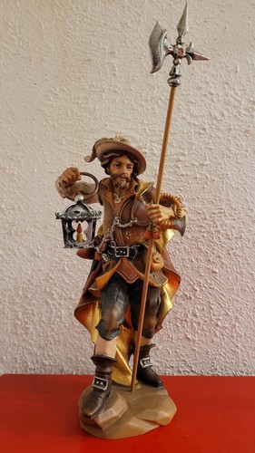 Nachtwächter vergoldet figur - vergoldet,