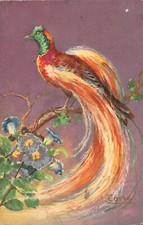 AK Künstlerkarte Vogel