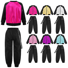 Kinder Mädchen Outfits Jogginghose Hip Hop Tanzbekleidung Jacke Mit Sweatpants