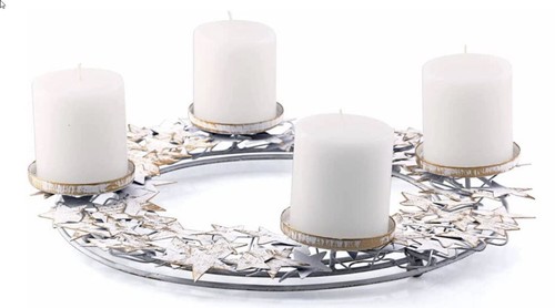 Adventskranz metall stern - metall,