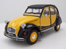 Citroen 2CV 6 Charleston Ente 1982 gelb schwarz Modellauto 1:24 Welly