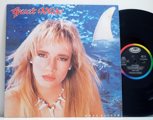 Great white once bitten - white,