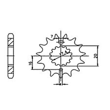 Ritzel vorne 15 Zähne MZ/MuZ