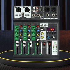 4-Kanal-DJ-Mixer professioneller Mixer-tragbarer Mini-Audio-Mixer DJ-Controller