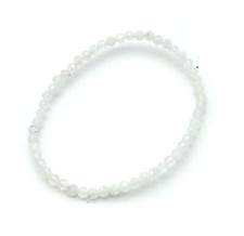 Kugel-Armband Labradorit weiß facettiert 4 mm