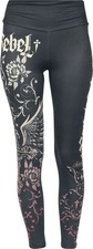 Rock Rebel by EMP Damen schwarze Leggings mit großem Muster