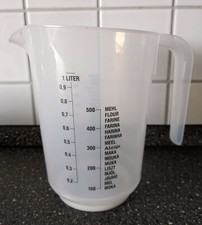 Messbecher, Kunststoff, max. 1 Liter, Zucker, Mehl, 2er Set, NEU