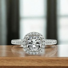 Verlobungsring 14k Weißgold