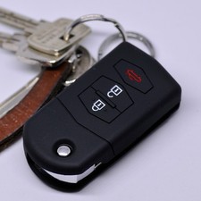Klapp Schlüssel Hülle Schwarz für Mazda CX-5 2 3 4 5 6 RX-8 Funk Fernbedienung