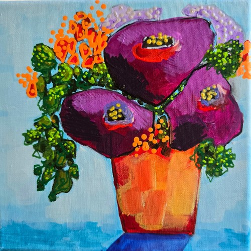 Abstrakt blumen violett - abstrakt,