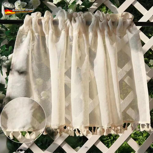 Scheibengardinen set 2er beige - scheibengardinen,