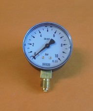Wika - Manometer DN 8 1/4" unten 0-10bar D 63mm # 111.10.063