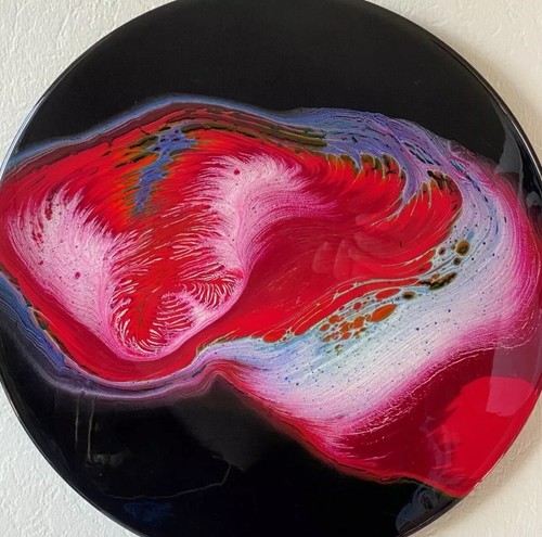 Acryl pouring auf holz - auf, 40cm
