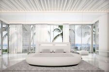 Rundbett 140x200 cm LED weiß