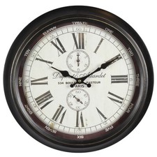 Wanduhr DUPONT &M Metall Vintage Shabby Nostalgisch Wohnzimmeruhr  ø 40cm