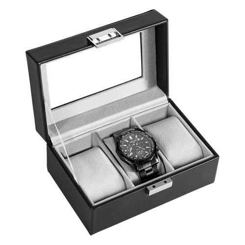 Uhrenbox fächer glasdeckel - uhrenbox,