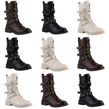 Damen Bikerstiefel Stiefel