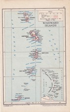 KARTENPLATTE 37 "WINDWARD ISLANDS: DOMINICA, MARTINIQUE, SAINT LUCIA, SAINT VINCENT