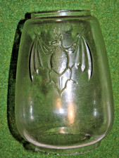 Vorkriegs Glas BAT Thür. Petroleum Stall Laterne Sturmlaterne Prägeglas antik